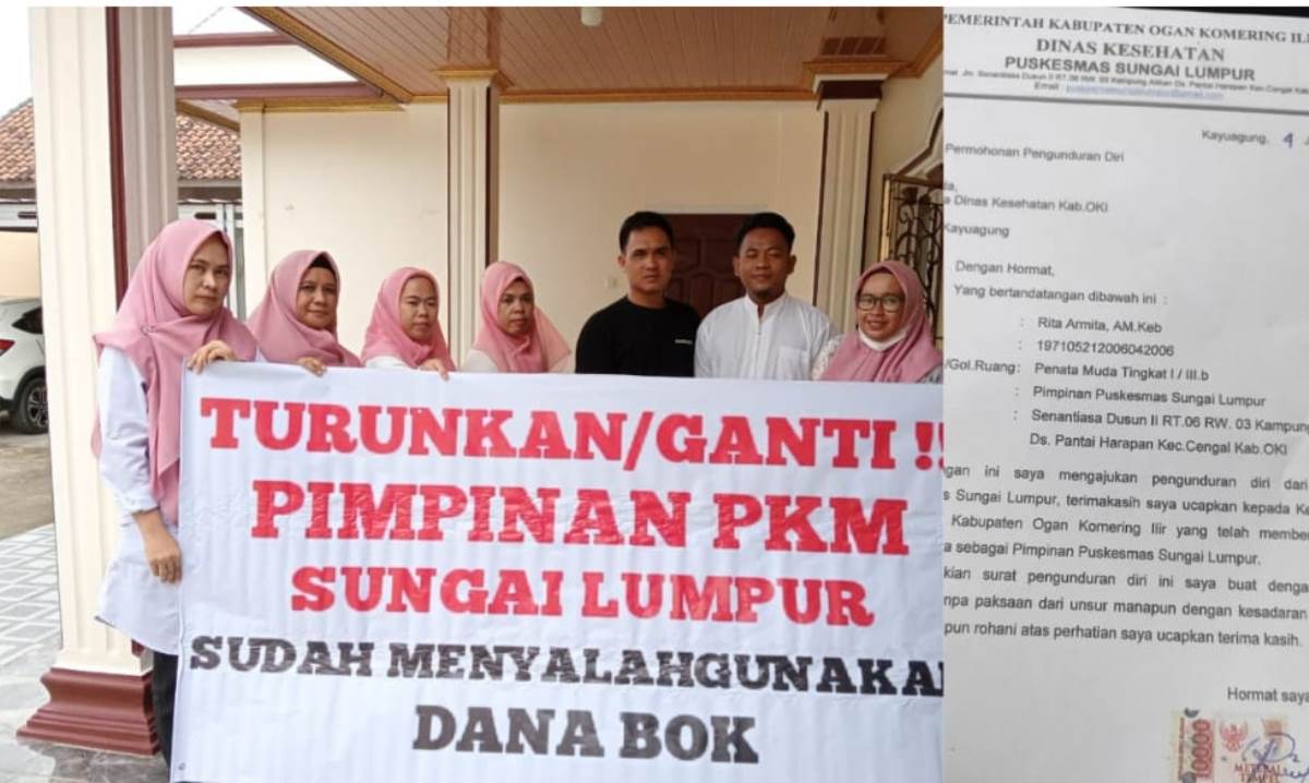 Dituntut Dicopot dari Jabatannya, Kepala Puskesmas Sungai Lumpur OKI Mengundurkan Diri