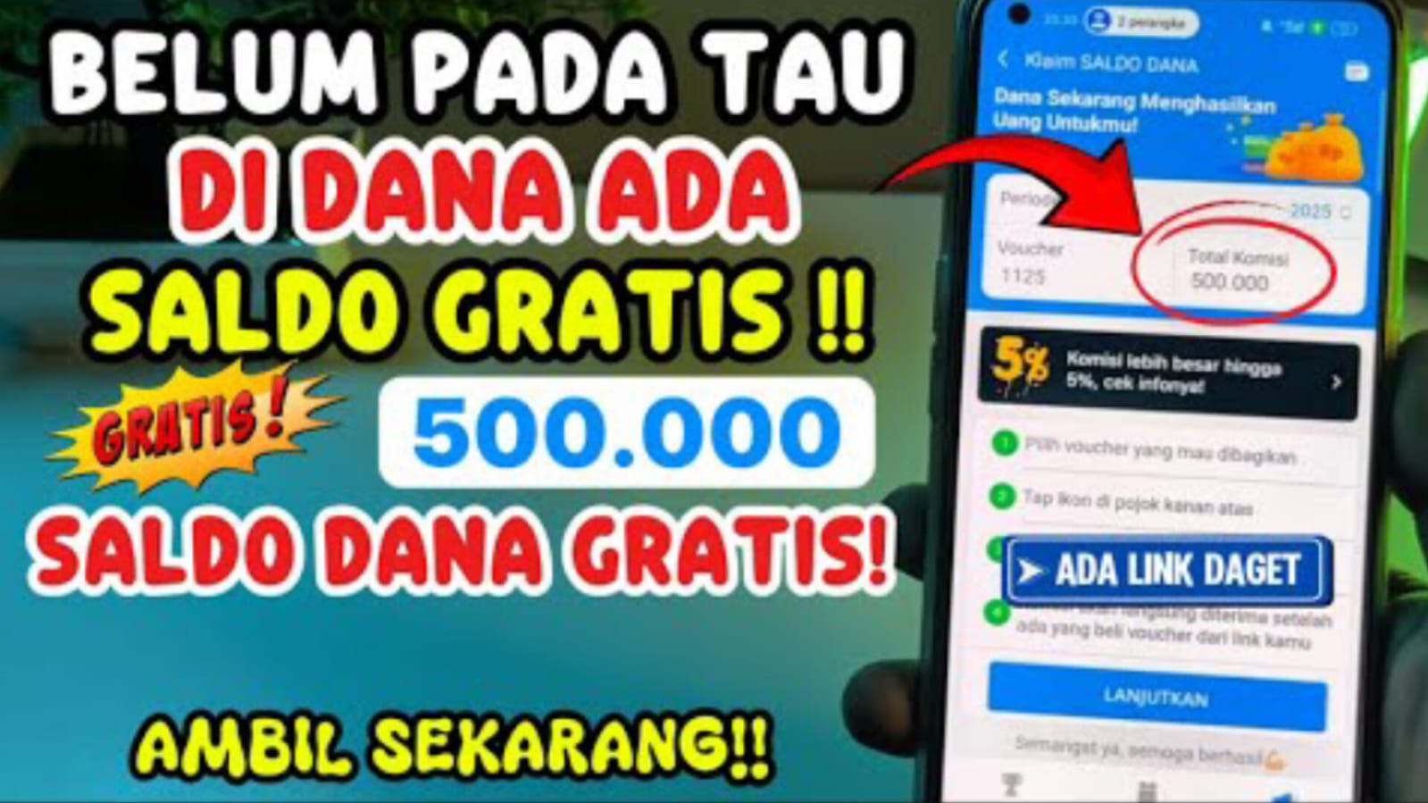 Hari Ini Beruntung! Nomor HP Kamu Dapat Saldo Gratis Rp1.000.000 dari Menang Saldo DANA Kaget
