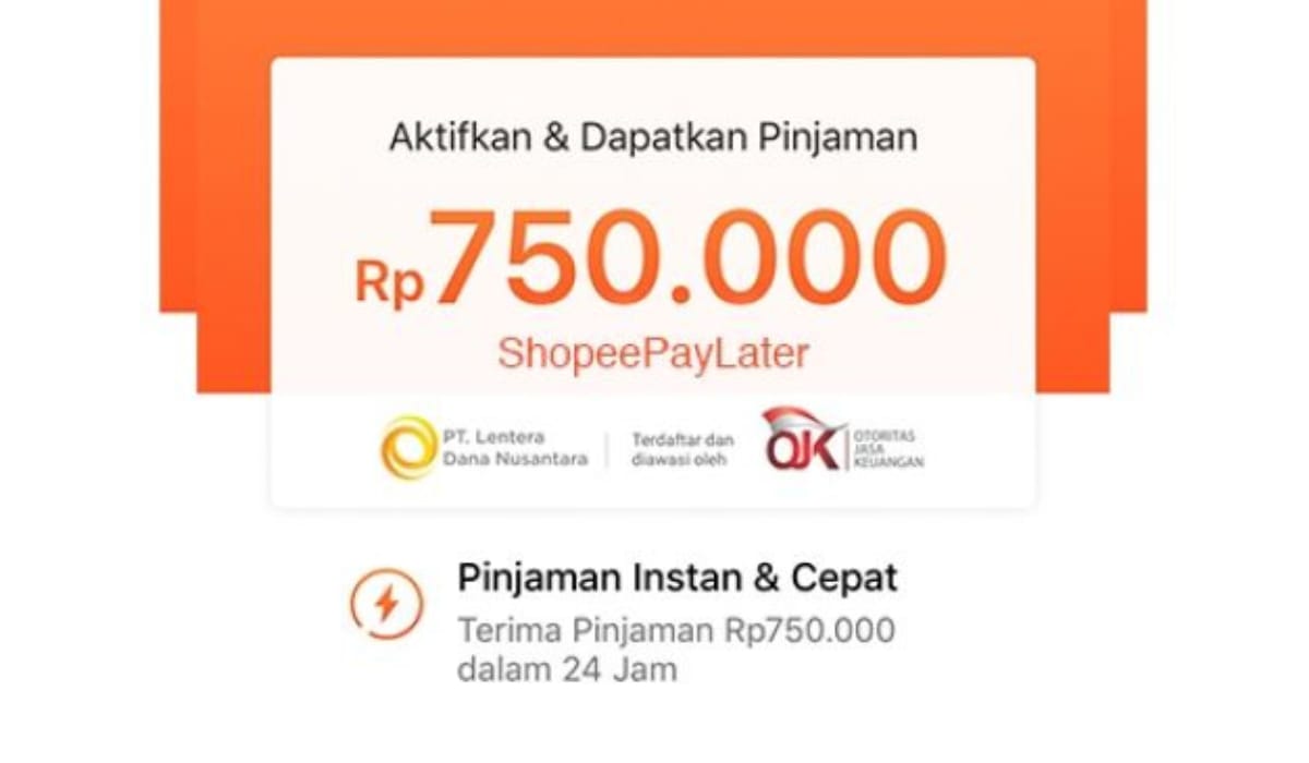 Termudah! Begini Cara Aktivasi Shopee Pinjam, Limit Hingga Rp50 Juta, Langsung Cair dalam Hitungan Menit 