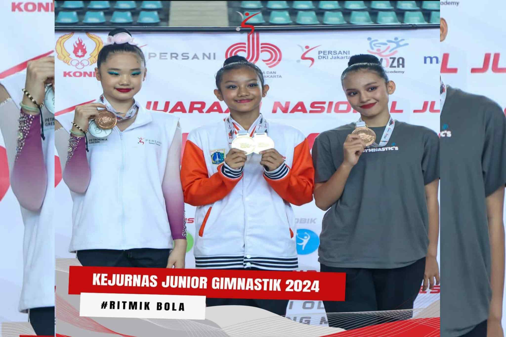 Ikut Kejurnas Junior Gimnastik 2024, Pesenam Binaan PPLPD Muba Raih Medali Perunggu