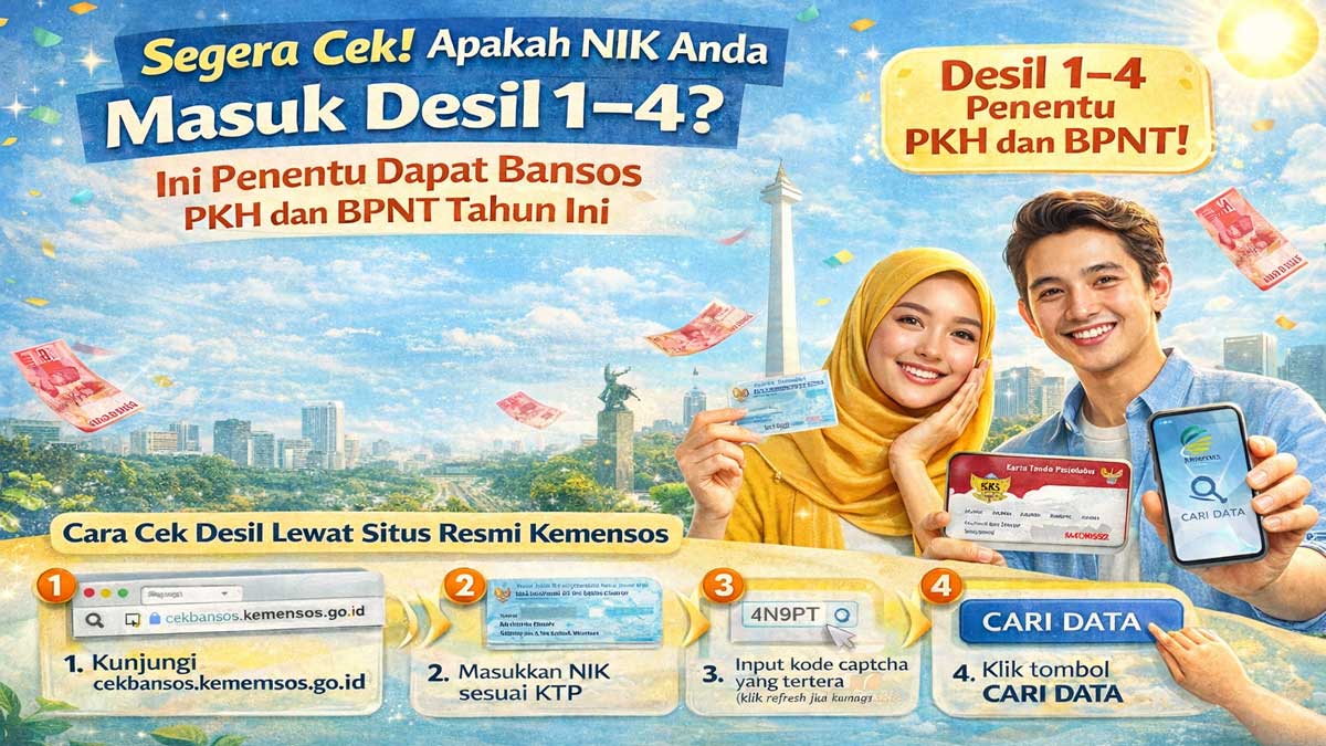 Segera Cek! Apakah NIK Anda Masuk Desil 1–4? Ini Penentu Dapat Bansos PKH dan BPNT 2026