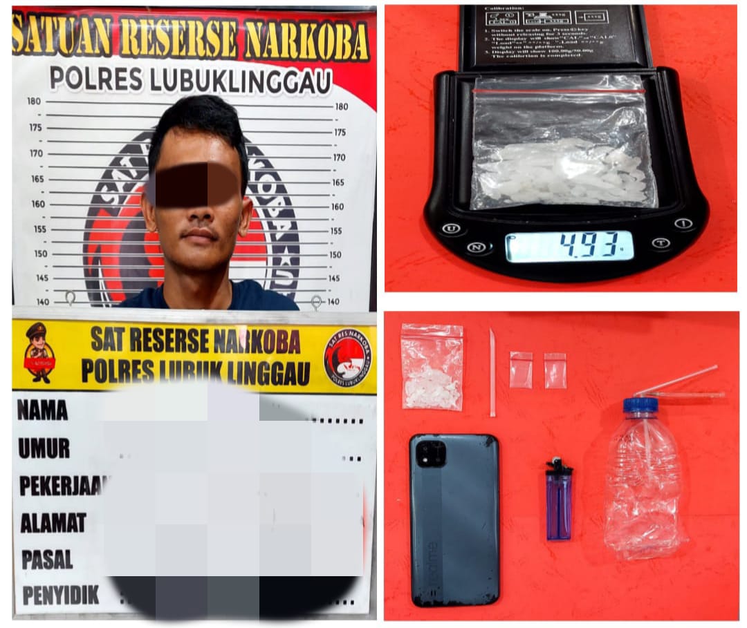 Satres Narkoba Polres Lubuk Linggau Residivis Narkotika Jenis Sabu-Sabu 