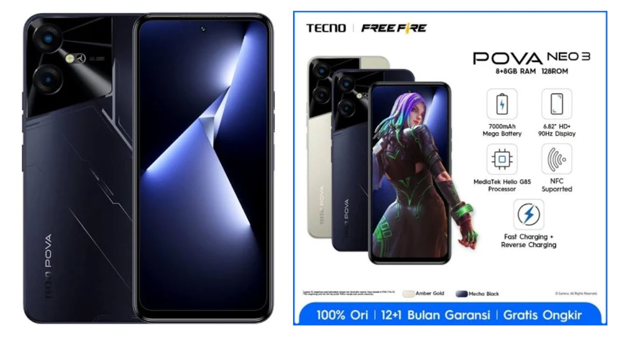 Main Game Makin Seru dengan Tecno POVA Neo 3, Layar Lebar dan Baterai Super Jumbo, Auto Ketagihan