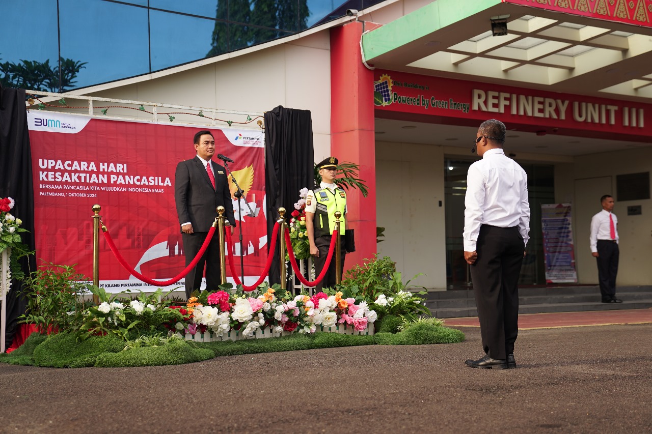 Pekerja Kilang Pertamina Plaju Peringati Hari Kesaktian Pancasila