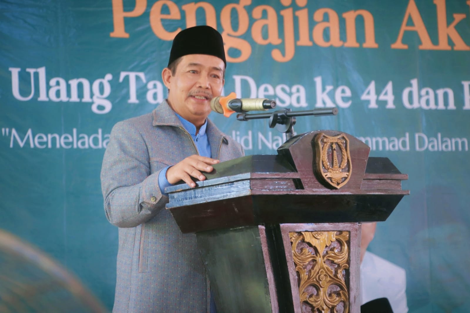 Wabup Muba Hadiri Pengajian Akbar Maulid Nabi dan HUT Desa Berlian Makmur ke-44