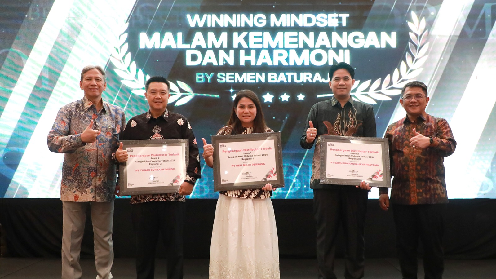 Semen Baturaja Apresiasi Distributor Terbaik, Perkuat Sinergi Penjualan di Pasar Kompetitif