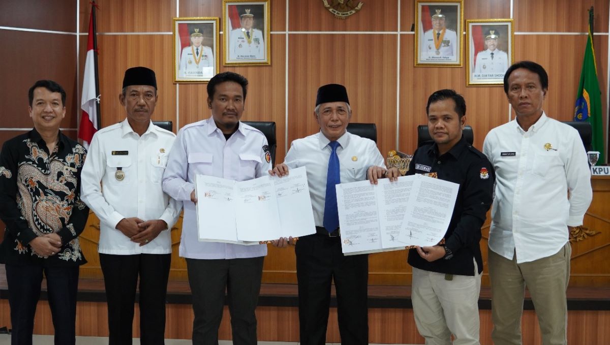 Pertama di Sumatera Selatan, OKI Tandatangani NPHD Pemilu 2024
