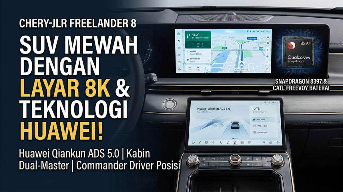 Kabin Bertabur Kristal dan Layar 8K! Intip Interior Perdana Freelander 8 Hasil Kolaborasi Chery dan JLR
