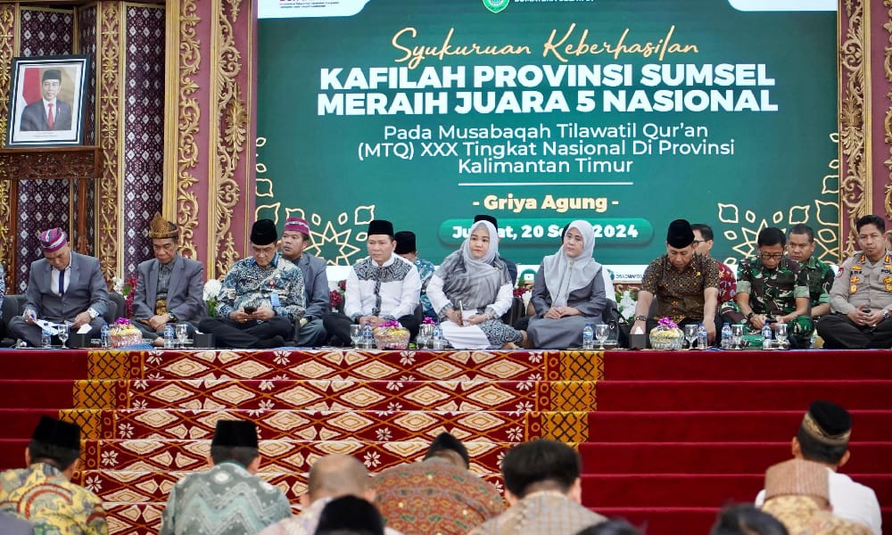 Sumsel Raih 5 Besar Dalam Kafilah MTQ Ke-XXX Pemprov Sumsel Lakukan Syukuran 