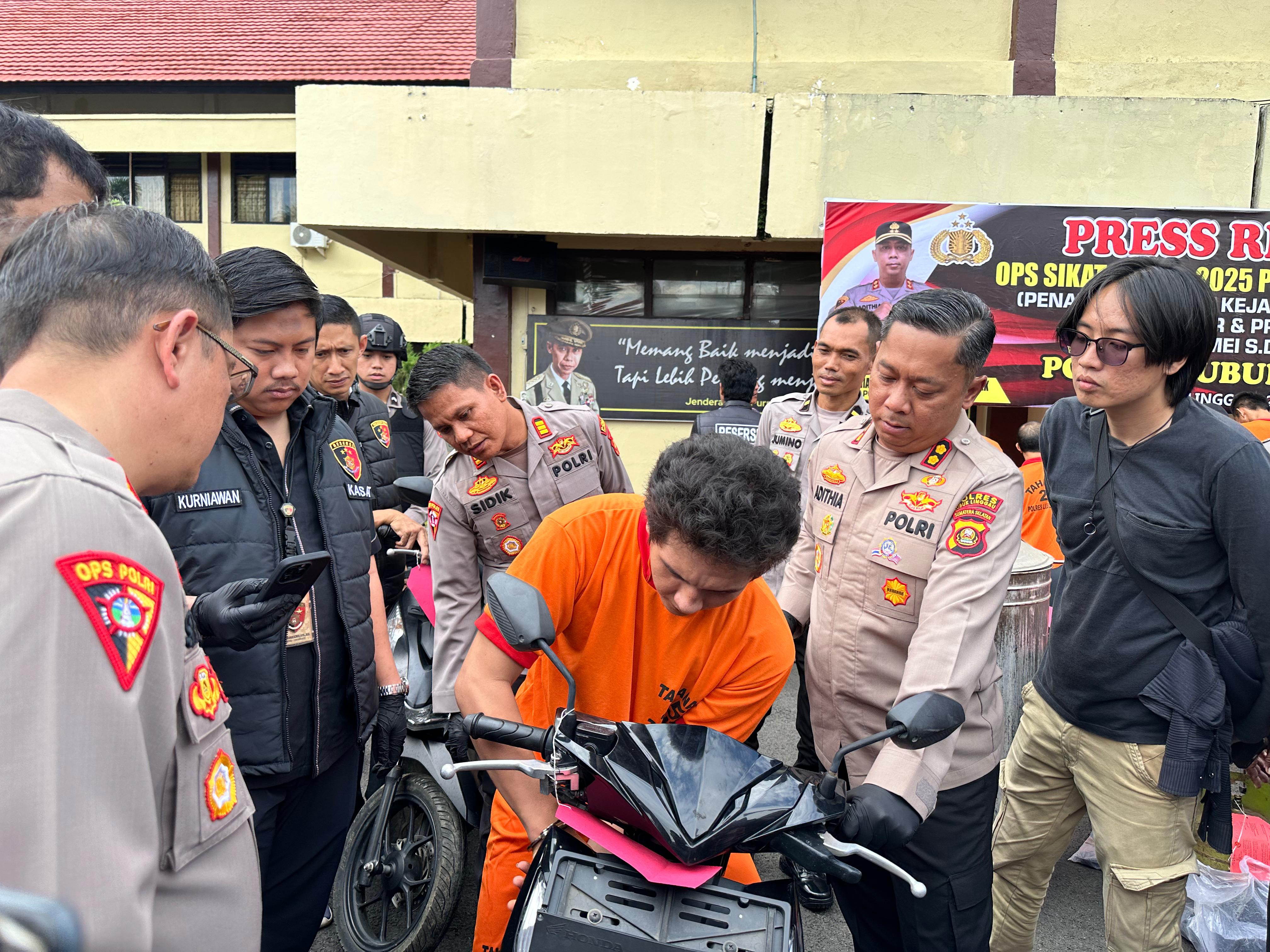 Pria di Lubuklinggau Curi 40 Motor, Saat Beraksi Cuma Butuh Waktu 2 Detik