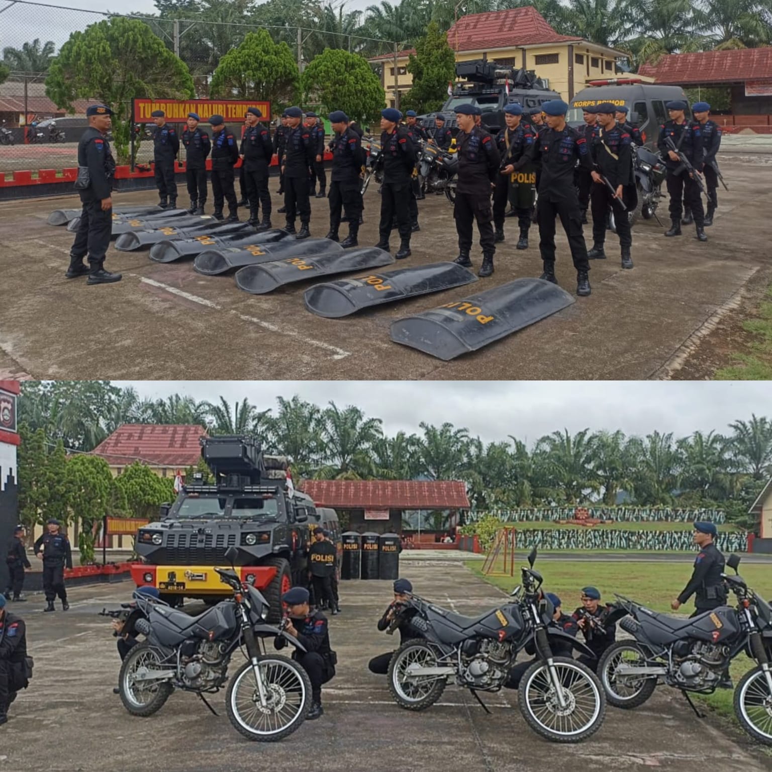 Pelihara Kemampuan, Satuan Brimob Polda Sumsel Batalyon B Pelopor Gelar Latihan Den 45 Anti Anarkhis