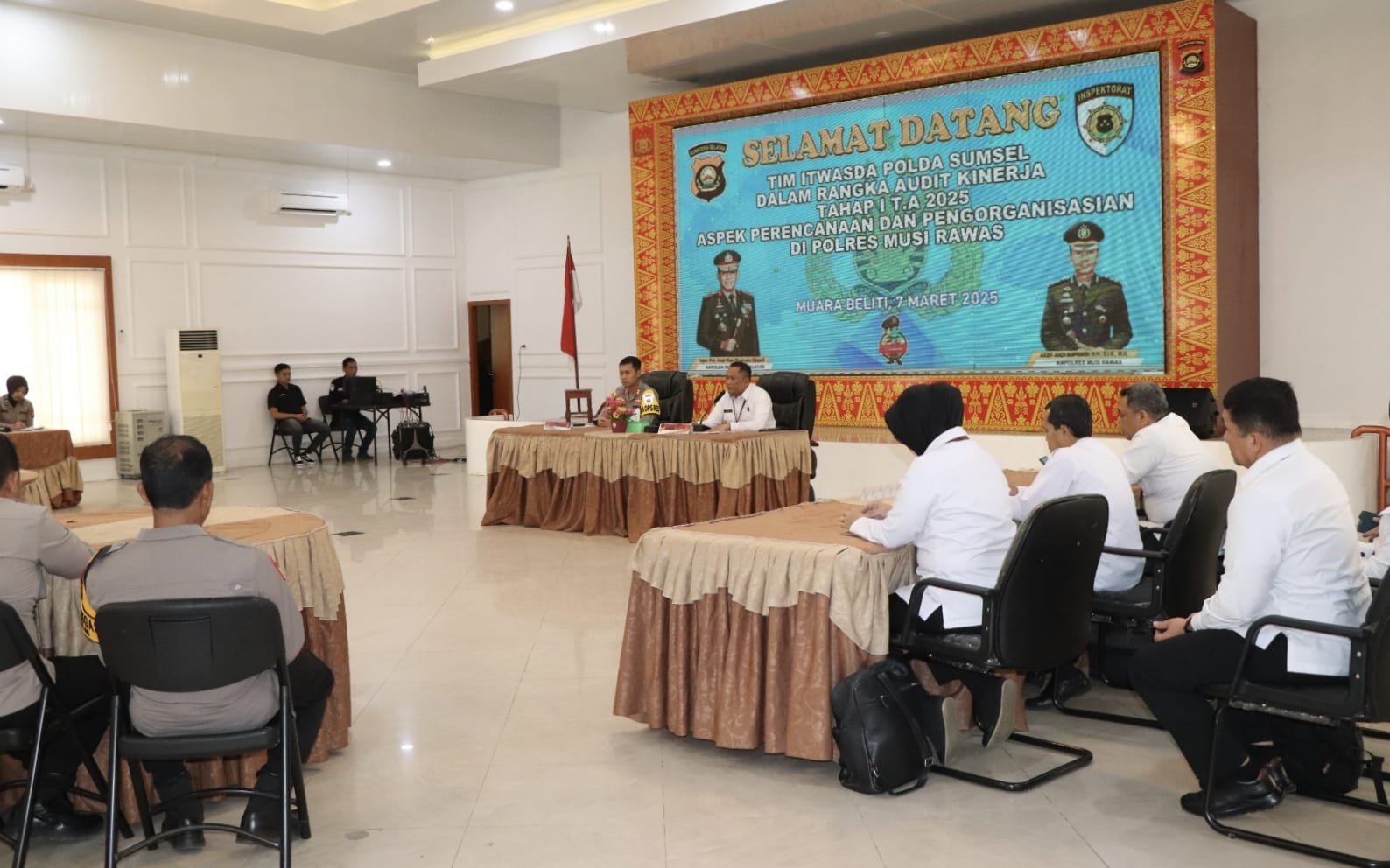Polres Musi Rawas Terima Tim Audit Kinerja Tahap I Itwasda Polda Sumsel Tahun 2025