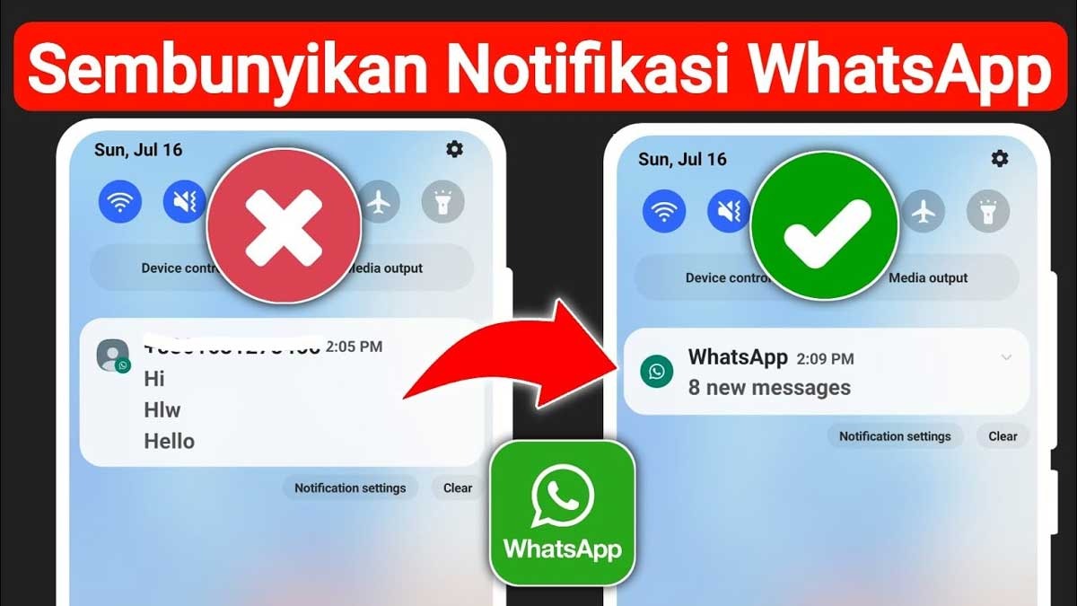 Cara Sembunyikan Pesan WhatsApp di Notifikasi, Dijamin Anti Kena Intip!