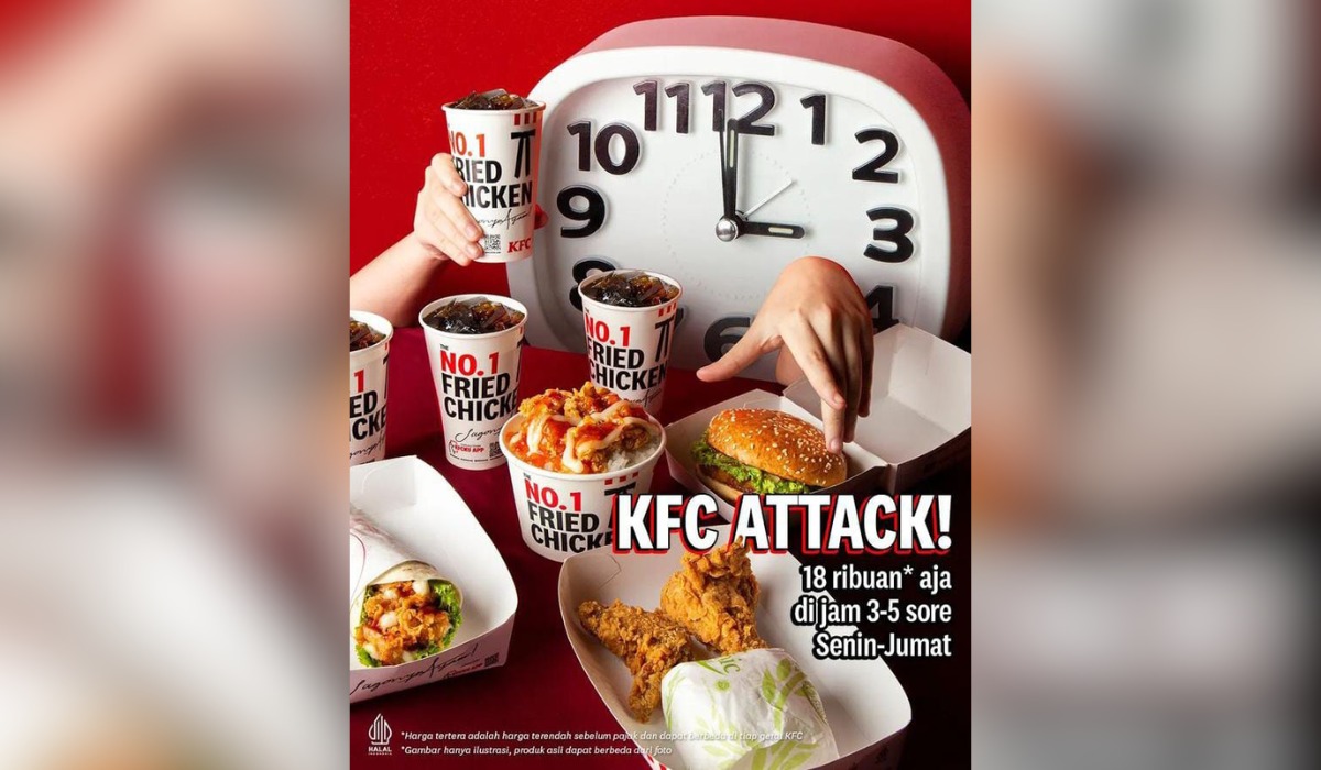 Promo KFC Attack, Senin-Jumat 4 Pilihan Menu Makan Murah, Serba Rp 19.000-an