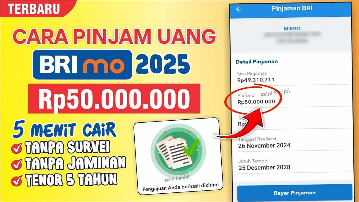 Cara Pinjam Uang di Bank BRI 2025, Mulai Rp5 Juta hingga Rp50 Juta, Penuhi Persyaratannya!