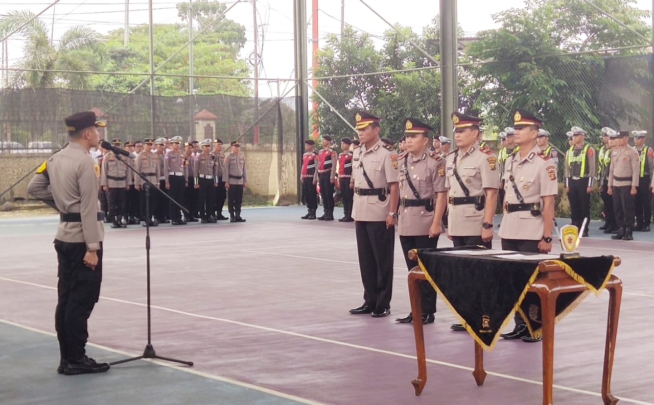 Kapolres Musi Rawas AKBP Andi Supriadi Pimpin Sertijab Dua Perwira