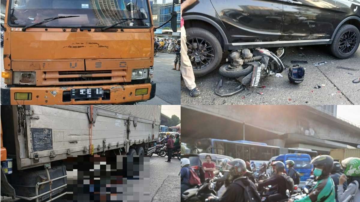 TERBARU! Korban Dari kecelakaan Beruntun Truk di Slipi Bertambah, Total 2 Orang Tewas