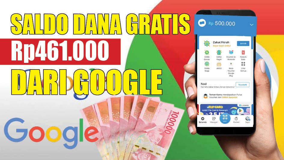 Ada Saldo DANA Gratis Langsung Cair Rp461.000 dari Google? Begini Cara Ambilnya