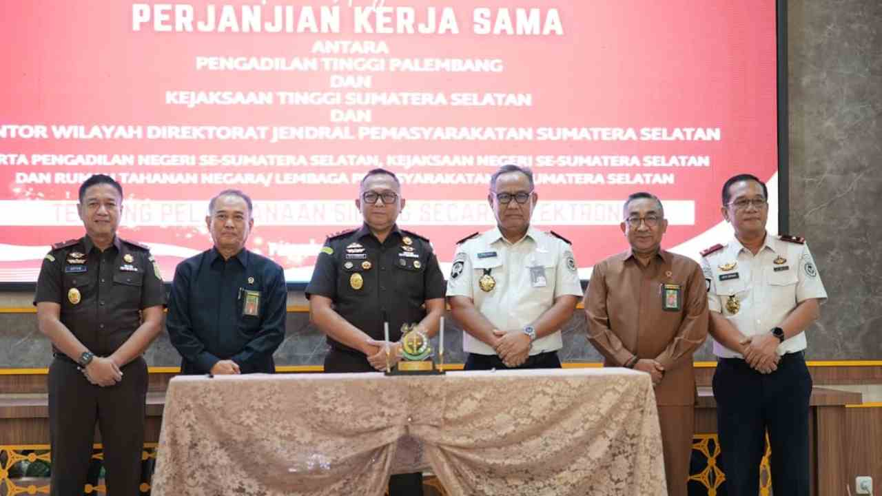  Sidang Pidana Sumsel Masuki Era Digital, 3 Institusi Hukum Bersinergi