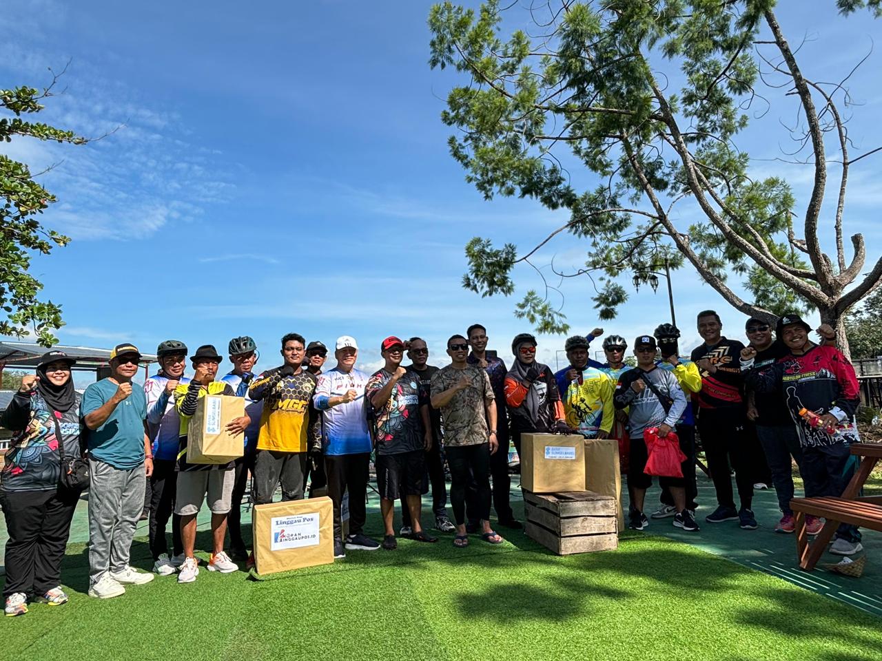 Kampanye Hidup Sehat Tanpa Narkoba, Kepala BNNP Sumsel Gowes Bareng Sampai Objek Wisata Danau Aur Musi Rawas