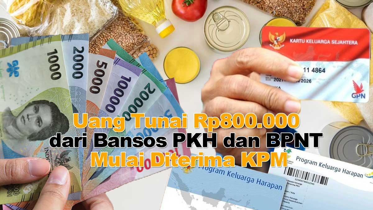 Uang Tunai Rp800.000 dari Bansos PKH dan BPNT Mulai Diterima KPM, Ambil di Kantor Pos