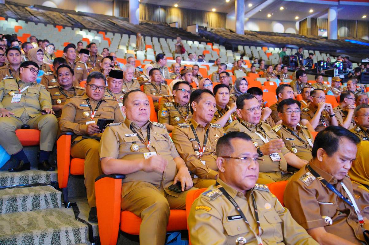 Pj Bupati Muba Bersama Forkopimda Hadiri Rakornas Penyelenggaraan Pemda di Sentul