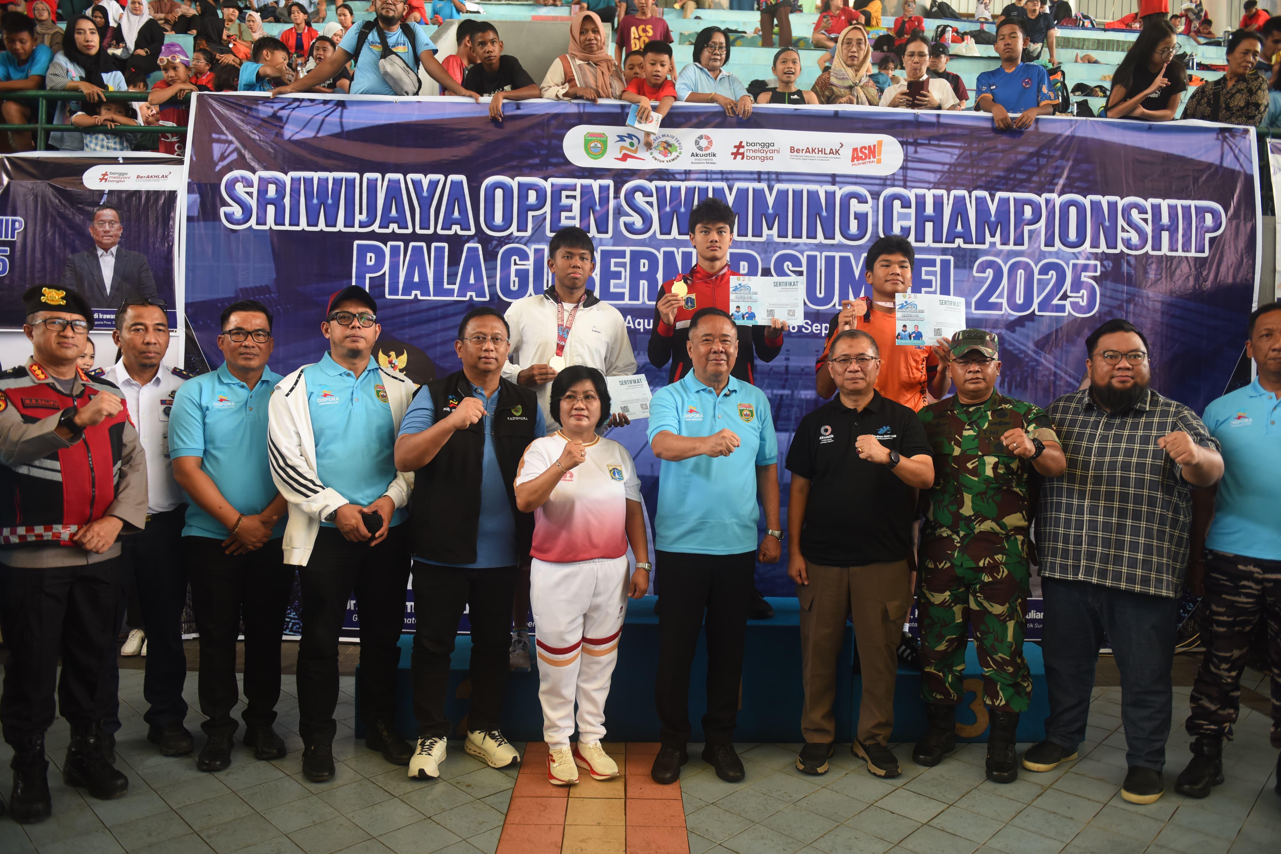 Buka Sriwijaya Open Swimming Championship 2025, Cik Ujang Tekankan Pentingnya Pembibitan Atlet Renang Muda