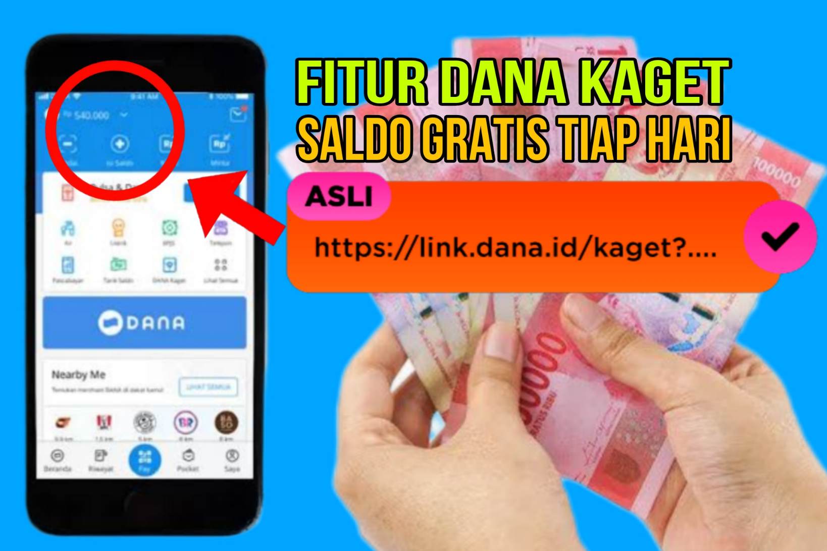 PELUANG BESAR! Lewat Fitur DANA Kaget Bisa Dapat Saldo Rp100.000 Tiap Hari