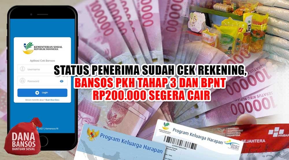 Status Penerima Sudah Berubah Cek Rekening, Bansos PKH Tahap 3 dan BPNT Rp200.000 Segera Cair 