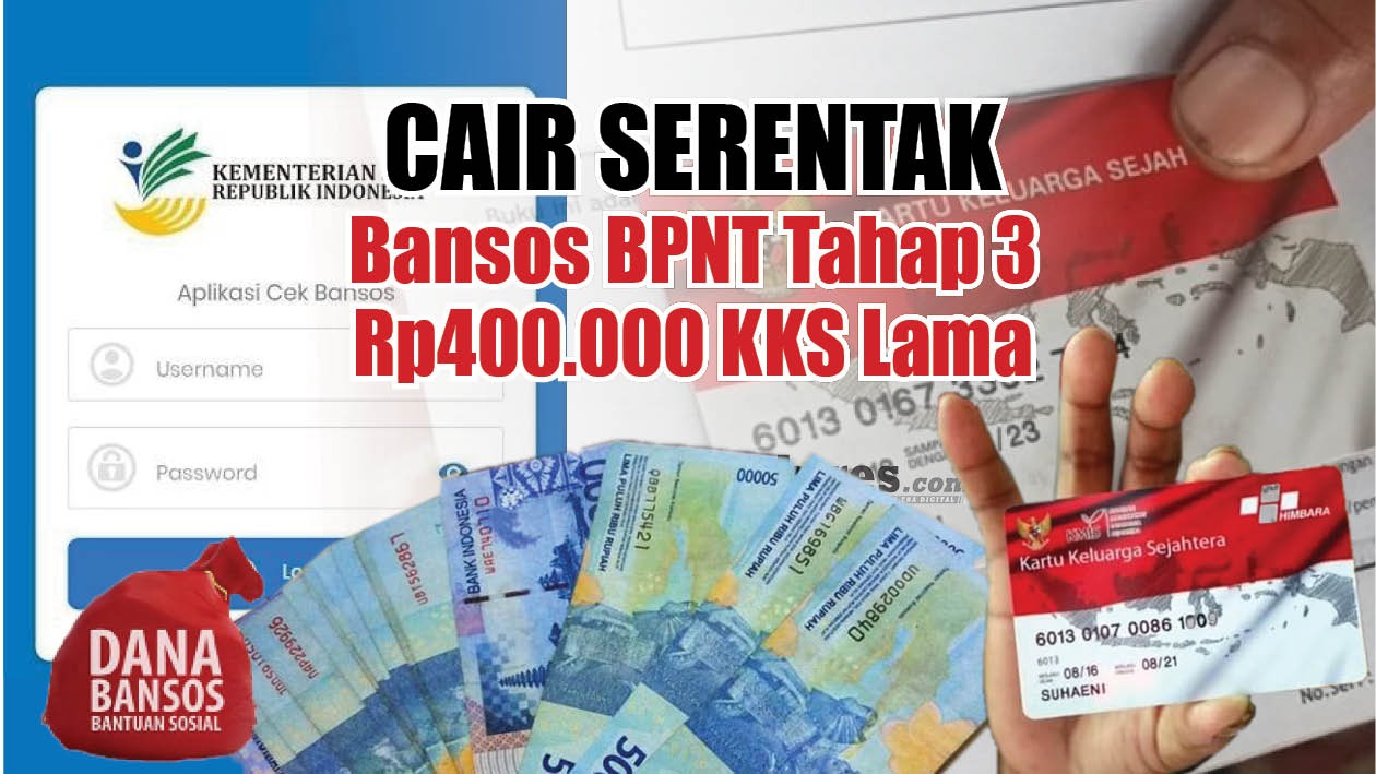 KABAR GEMBIRA untuk KPM KKS Lama, Bansos BPNT Tahap 3 Rp400.000 Cair Duluan di Bank Ini