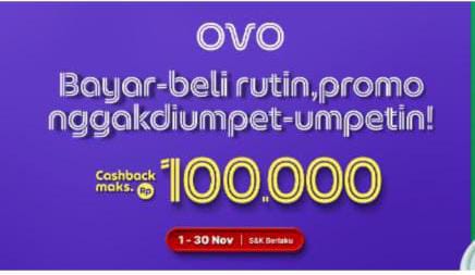 Promo OVO Bulan November 2022 Cek di Sini, Ada Cashback untuk Pengguna Baru