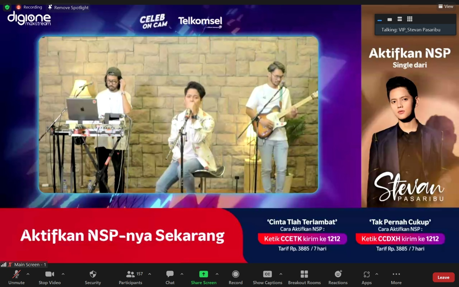 3 Lagu Stevan Pasaribu Ini Sukses Hibur Penonton Telkomsel Celeb on Cam