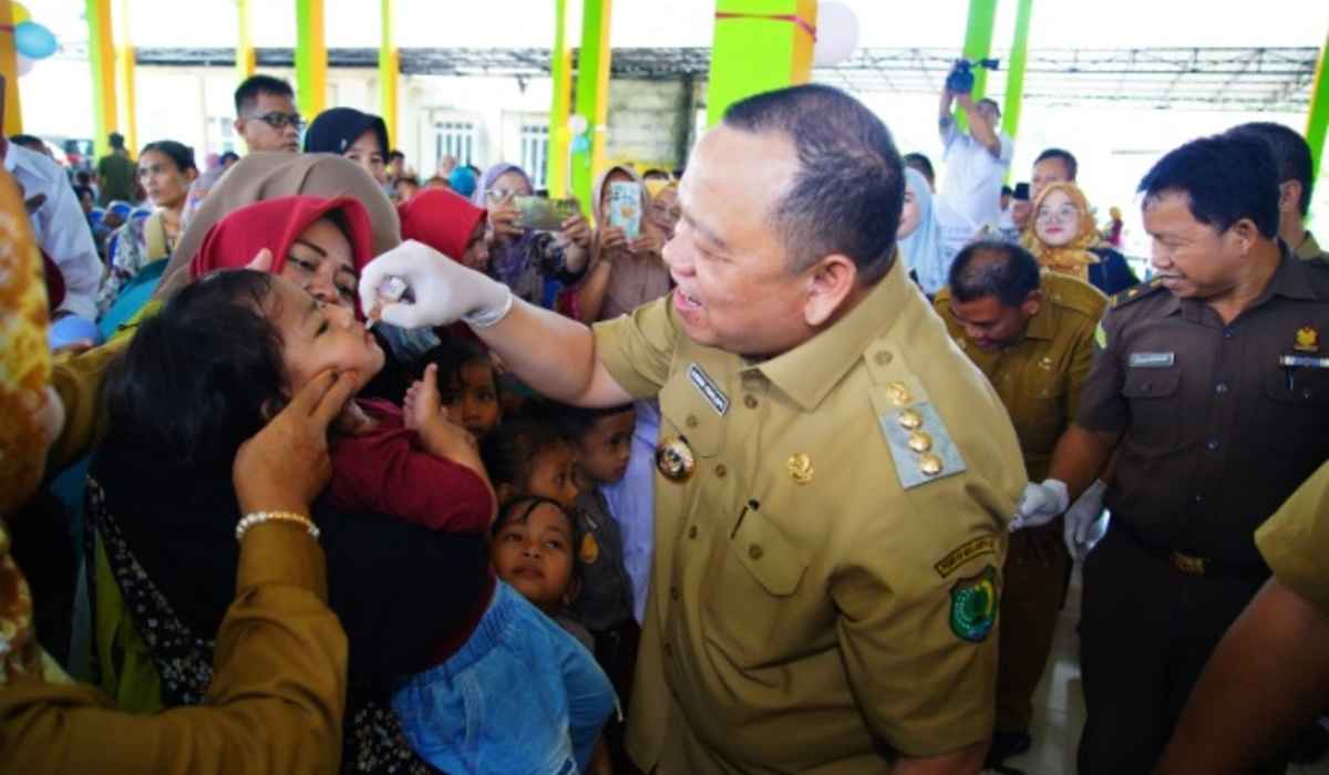 Dukung Penanggulangan KLB Polio, Pj Bupati Muba Launching PIN