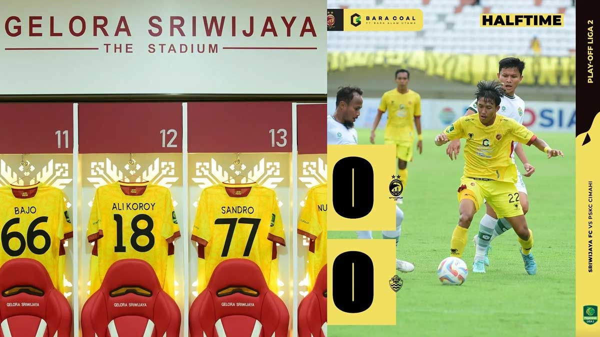 Hasil Play Off Degradasi Liga 2, Sriwijaya FC Bermain Imbang Lawan PSKC Cimahi Imbang di Babak Pertama