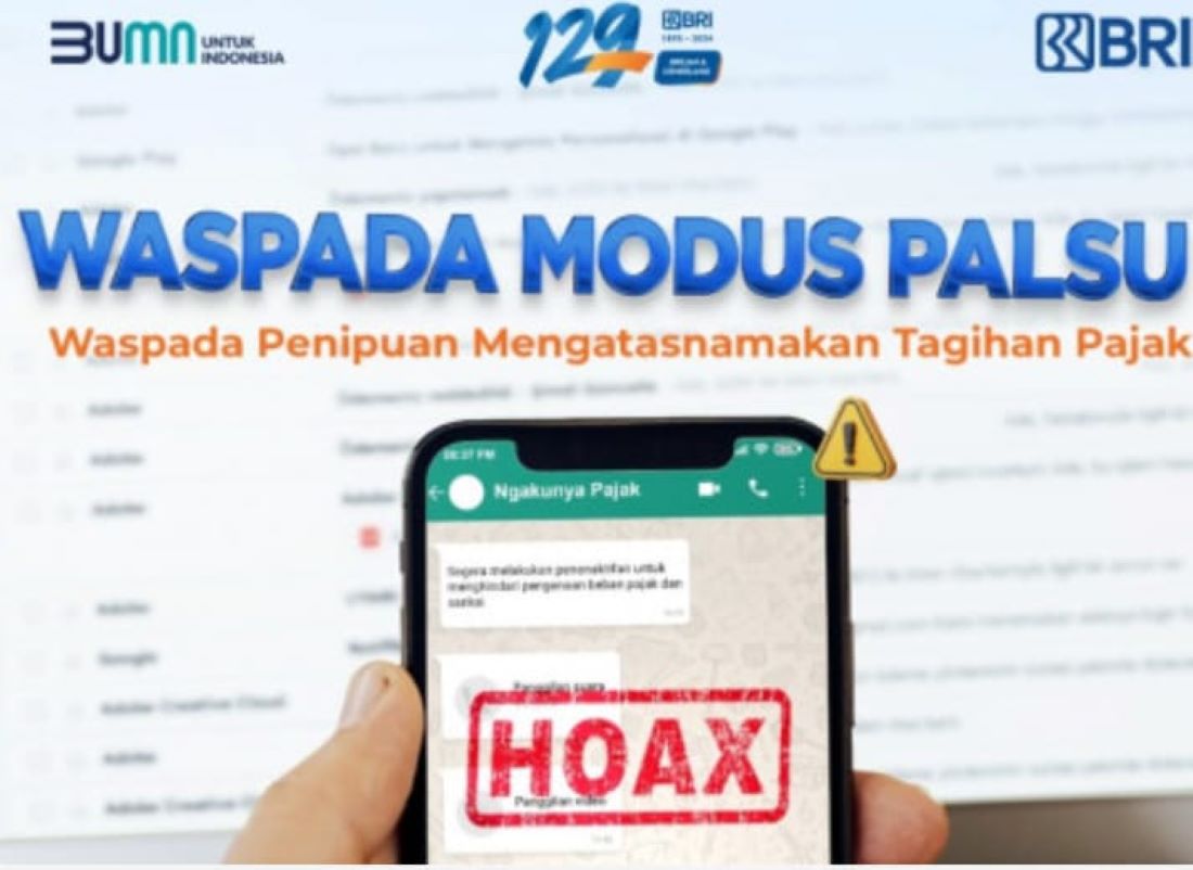 Viral Modus Penipuan Tagihan Pajak Lewat Whatsapp, BRI Imbau Warga Jangan Terkecoh