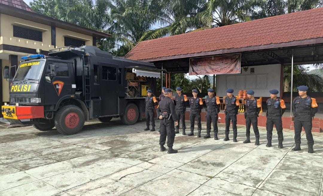 Satuan Brimob Polda Sumsel Batalyon B Pelopor Siap Dukung Kelancaran Arus Balik Mudik