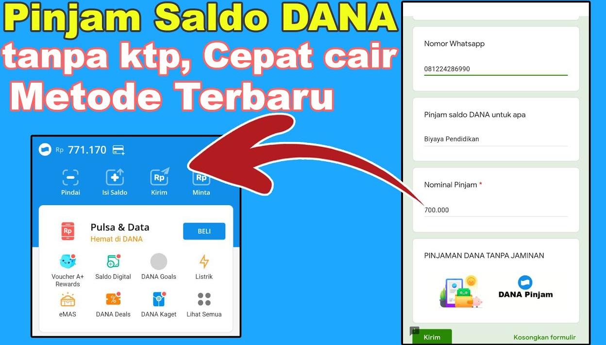 Pinjaman Saldo DANA Tanpa KTP, Cair Hingga Rp20 Juta, Begini Caranya!