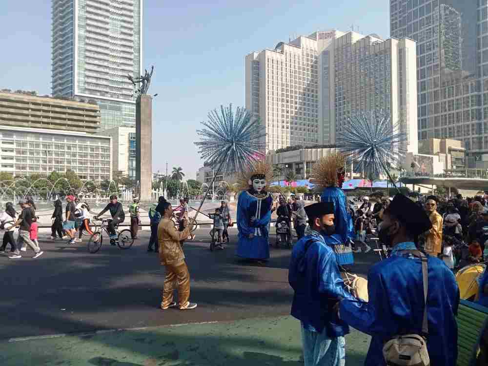 Refreshing di Ajang Car Free Day, Warga Jakarta Lakukan Ini