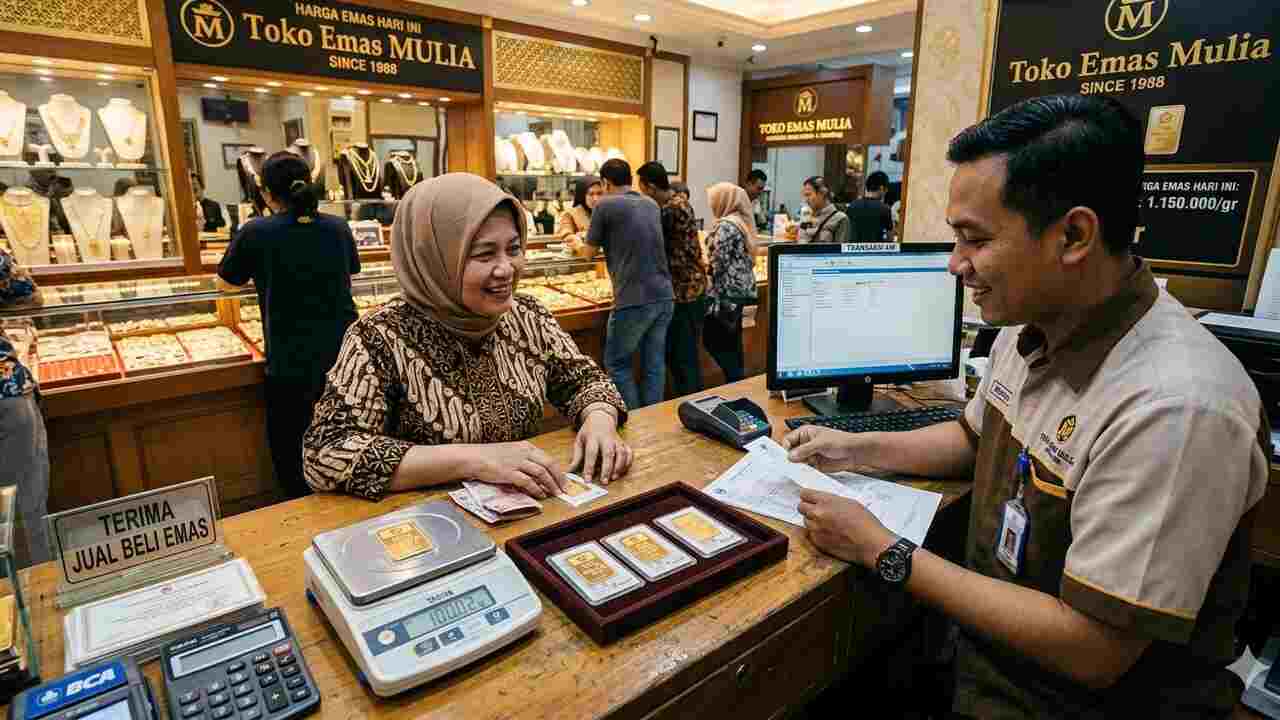 Harga Emas Pegadaian Hari Ini Turun! Antam, UBS dan Galeri24 Kompak Melemah