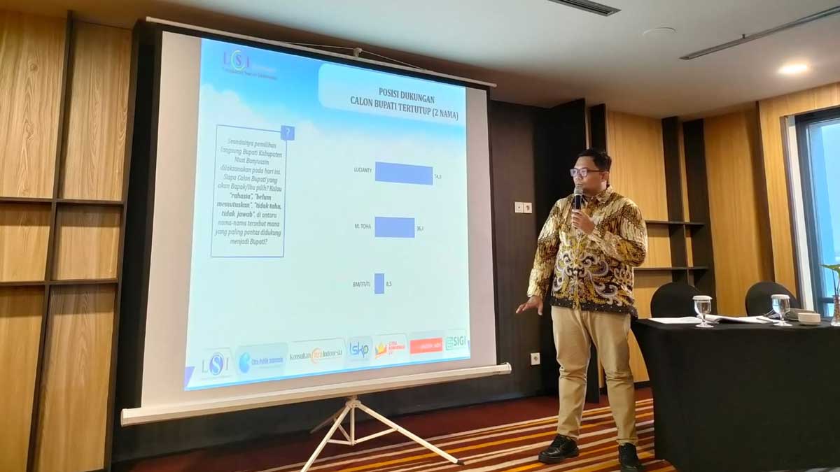 LSI Denny JA: Lucianty-Syaparuddin Diambang Bupati Muba