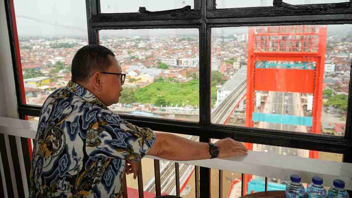 Cantiknya Kota Palembang dari Atas Ampera, Pj Walikota Optimis Wisata Tower Jembatan Ampera Tarik Wisatawan