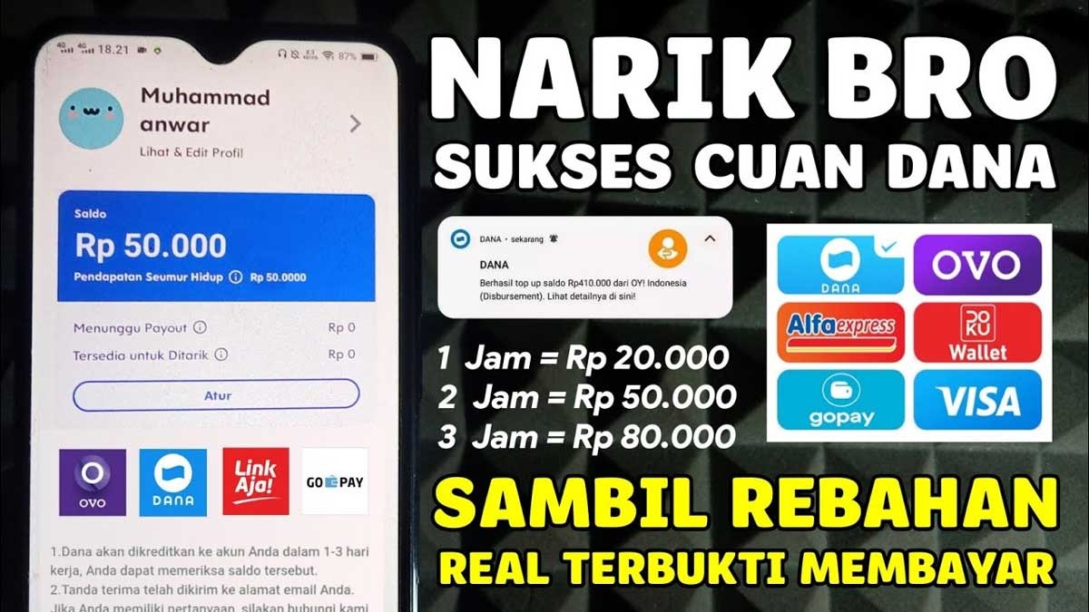 Dibayar Saldo DANA Rp677.000 Cuma Duduk Santai Lewat Aplikasi Penghasil Saldo Gratis Tercepat