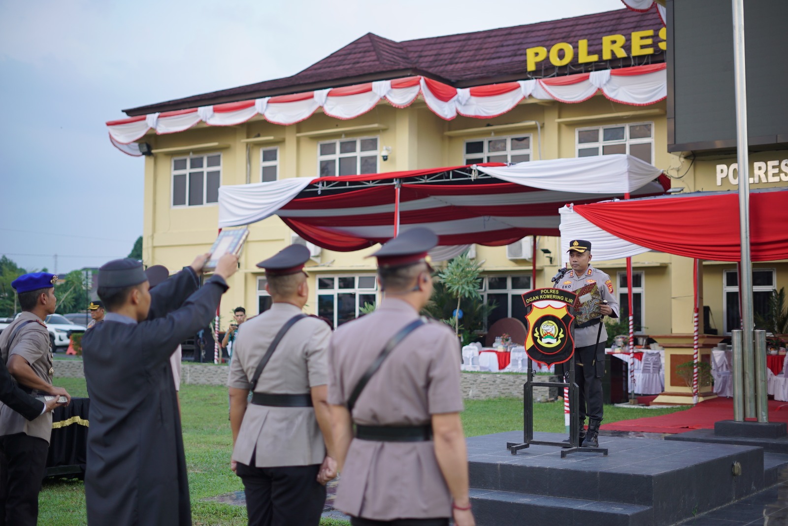 Sertijab Wakapolres dan Kapolsek, Kapolres OKI Tekankan Hal Penting Ini