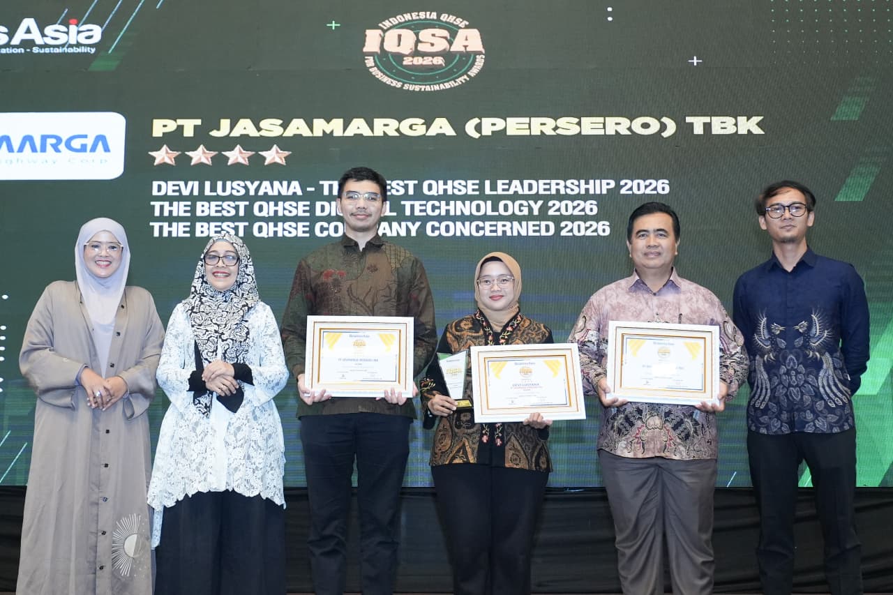Jasa Marga Borong 3 Penghargaan IQSA 2026, Safety Culture Makin Canggih Berkat Digitalisasi!
