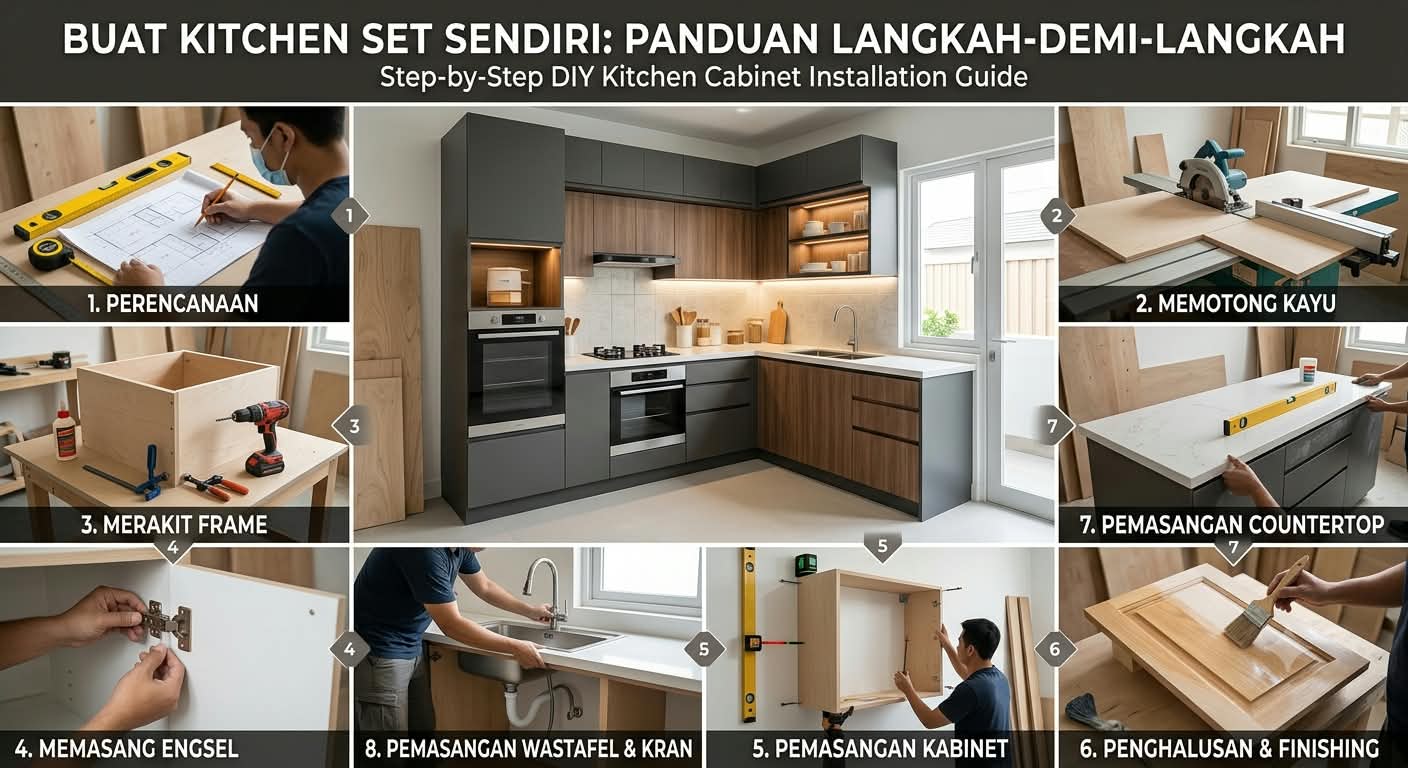 Hemat Budget Jutaan Rupiah! Ini Cara Mudah Membuat Kitchen Set Sendiri di Rumah untuk Pemula
