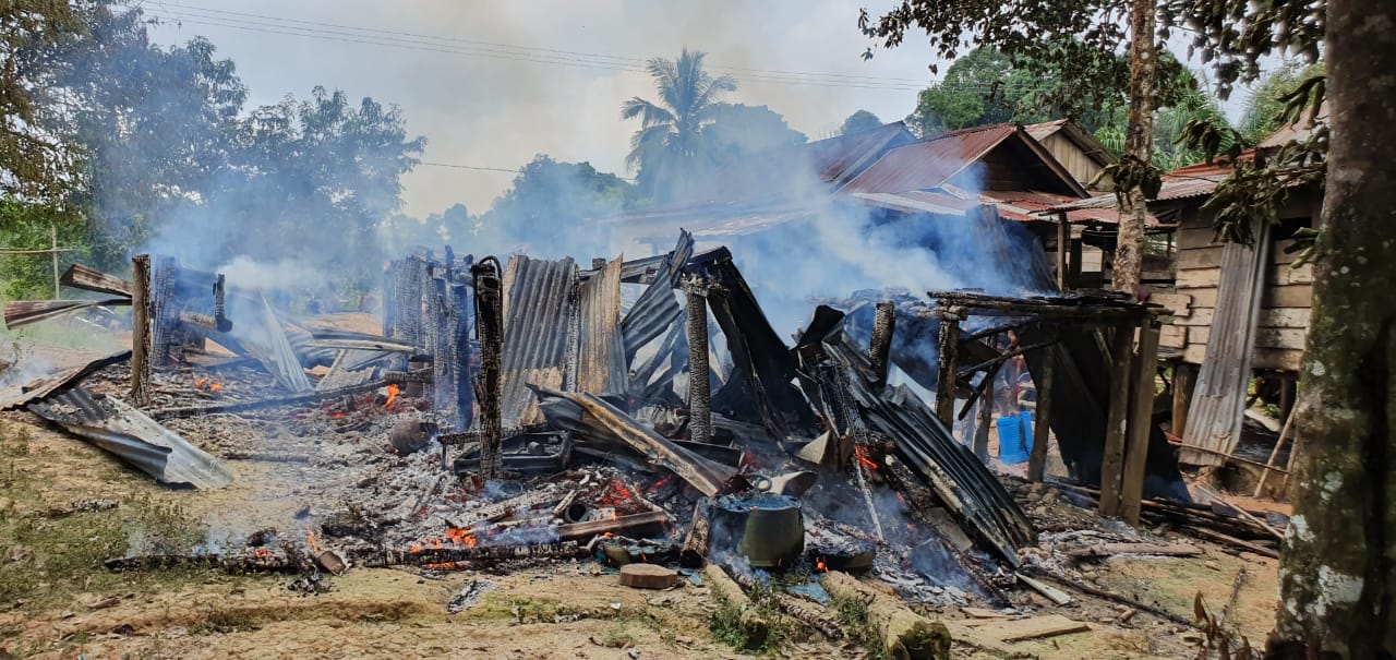 Ditinggal Ambil BLT di Sekayu, Rumah Warga Sungai Keruh Terbakar