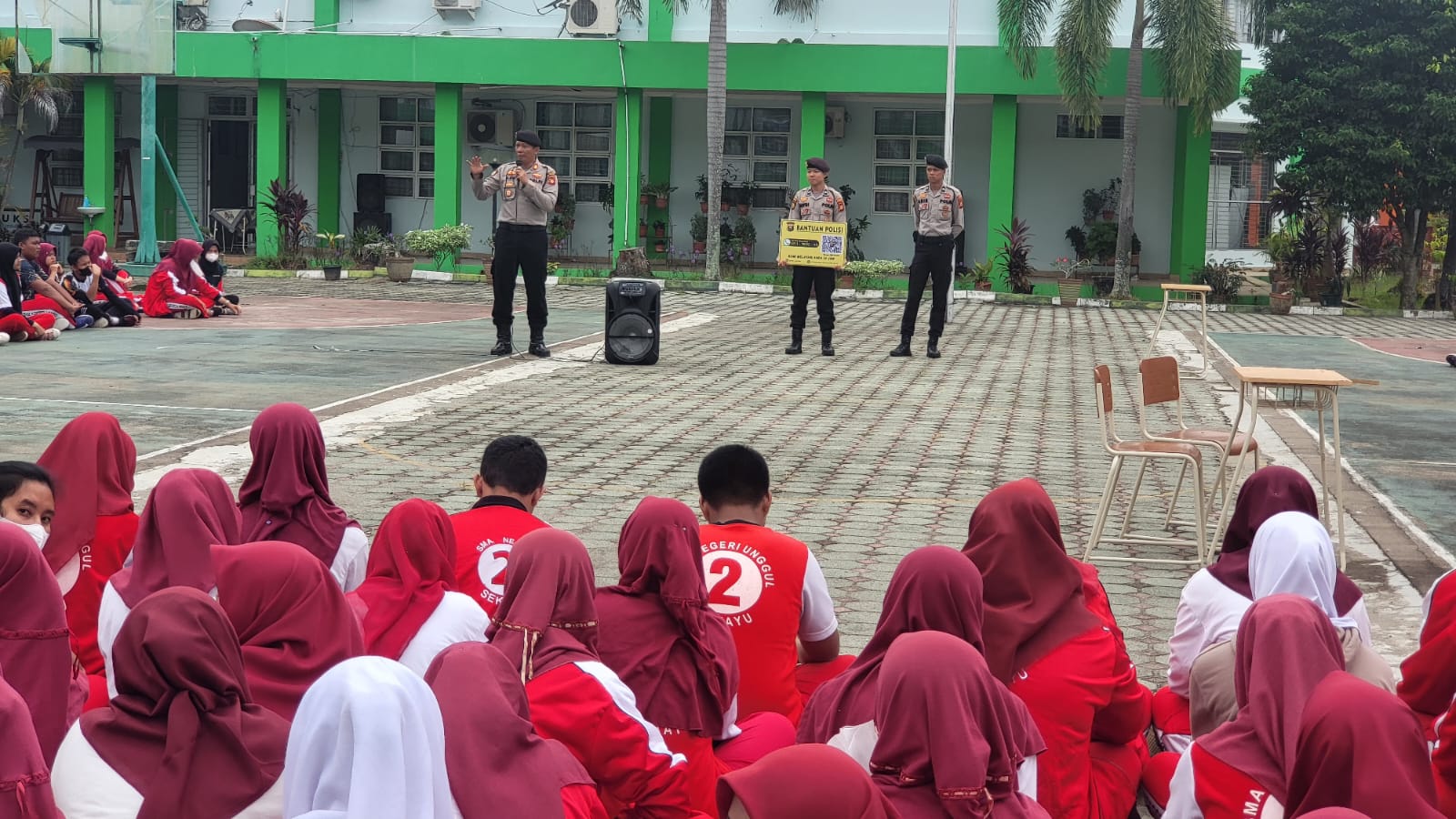 Jelang Libur Sekolah dan Nataru, Ini Pesan Dari Kasat Samapta Polres Muba Bagi Pelajar SMA 2 Sekayu