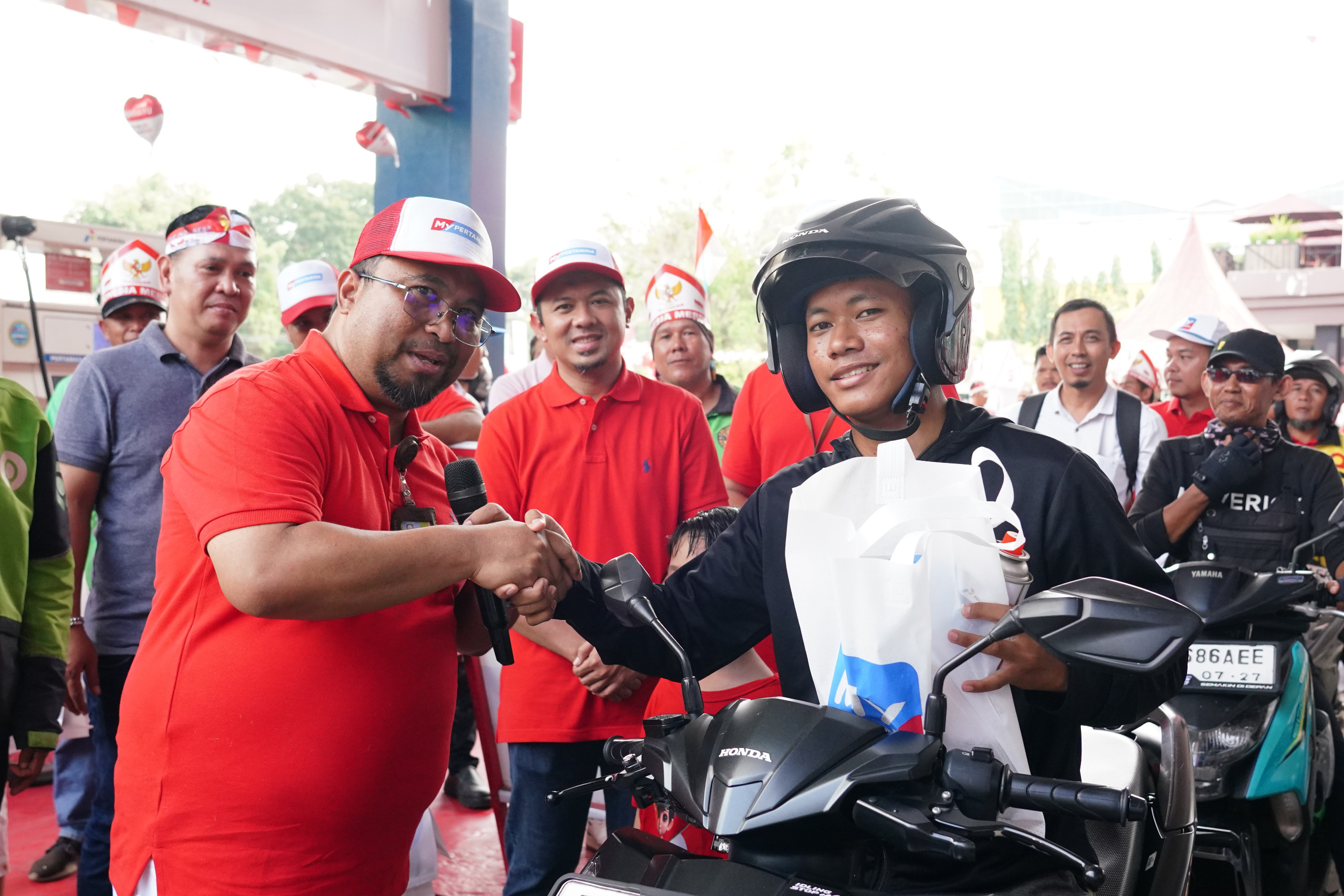 Peringatan 80 Tahun RI, Proklamasi Berkumandang di SPBU COCO Kenten Palembang