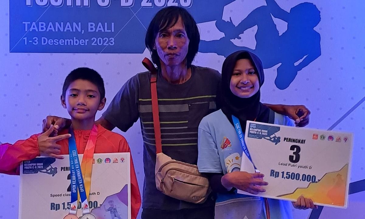 Open Kejurnas Panjat Tebing Bali 2023, Agra dan Awa Raih 3 Medali untuk Palembang