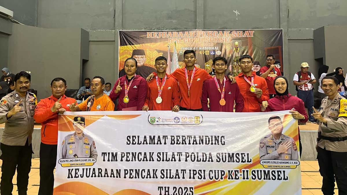Polda Sumsel Sabet 3 Medali Emas dan Juara Favorit di Kejuaraan Pencak Silat IPSI Tingkat Nasional